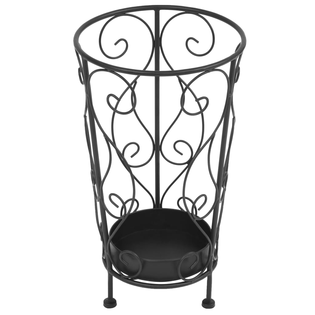 Portaombrelli Stile Vintage Metallo 26x46 cm Nero - homemem39