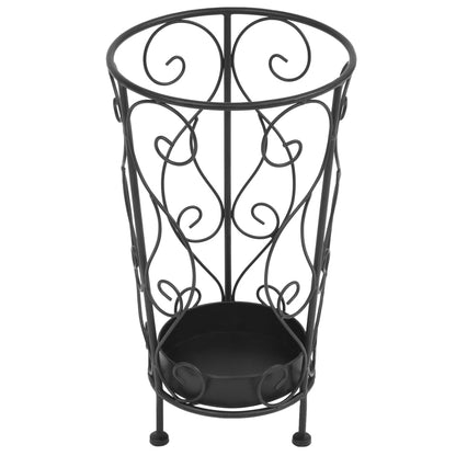 Portaombrelli Stile Vintage Metallo 26x46 cm Nero - homemem39