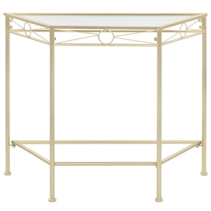 Tavolino Vintage in Metallo 87x34x73 cm Oro