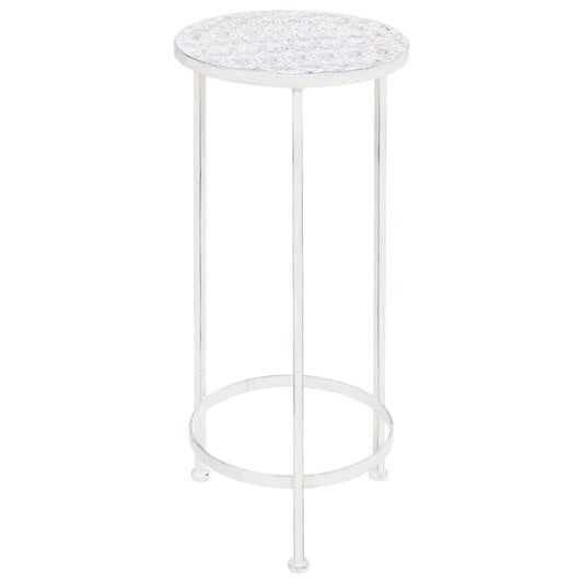 Set Piedistalli per Piante 3 pz Vintage Effetto Bianco Anticato - homemem39