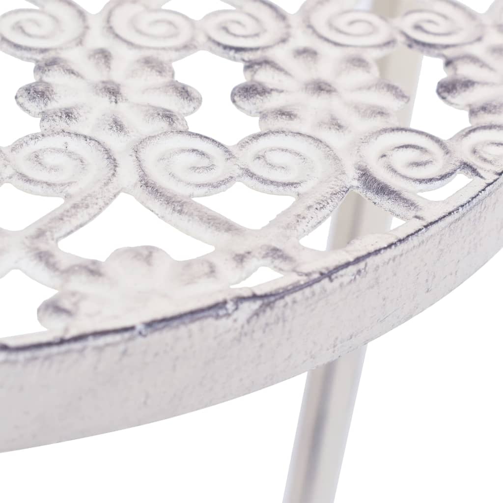 Set Piedistalli per Piante 3 pz Vintage Effetto Bianco Anticato - homemem39