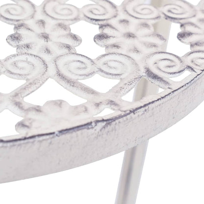 Set Piedistalli per Piante 3 pz Vintage Effetto Bianco Anticato - homemem39