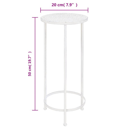 Set Piedistalli per Piante 3 pz Vintage Effetto Bianco Anticato | homemem39
