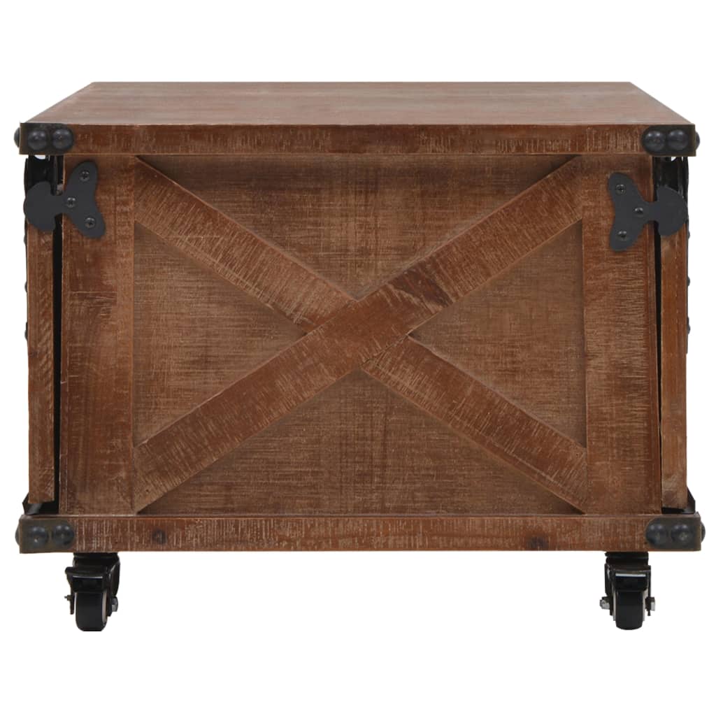 Tavolino da Salotto in Legno di Abete 91x51x38cm Marrone | homemem39