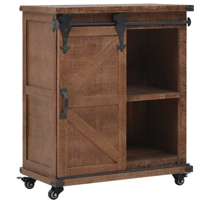 Mobiletto in Legno Massello di Abete 64x33,5x75 cm Marrone | homemem39