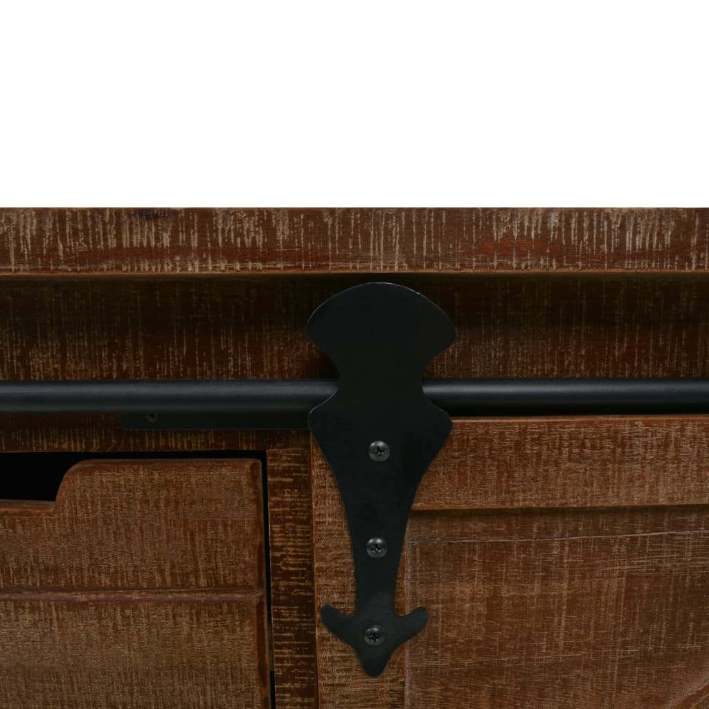 Mobiletto in Legno Massello di Abete 64x33,5x75 cm Marrone - homemem39