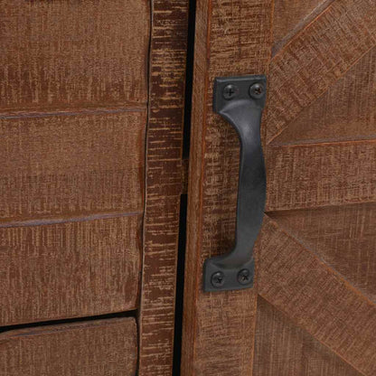 Mobiletto in Legno Massello di Abete 64x33,5x75 cm Marrone