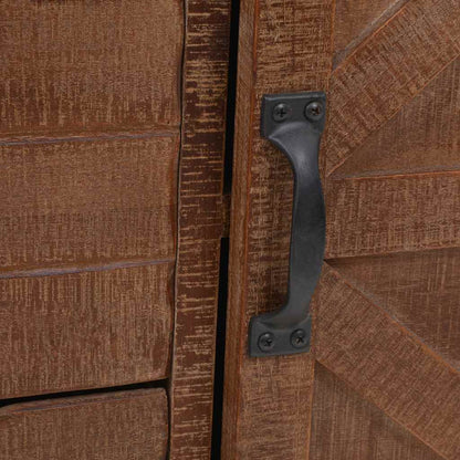 Mobiletto in Legno Massello di Abete 64x33,5x75 cm Marrone