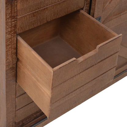 Mobiletto in Legno Massello di Abete 64x33,5x75 cm Marrone | homemem39