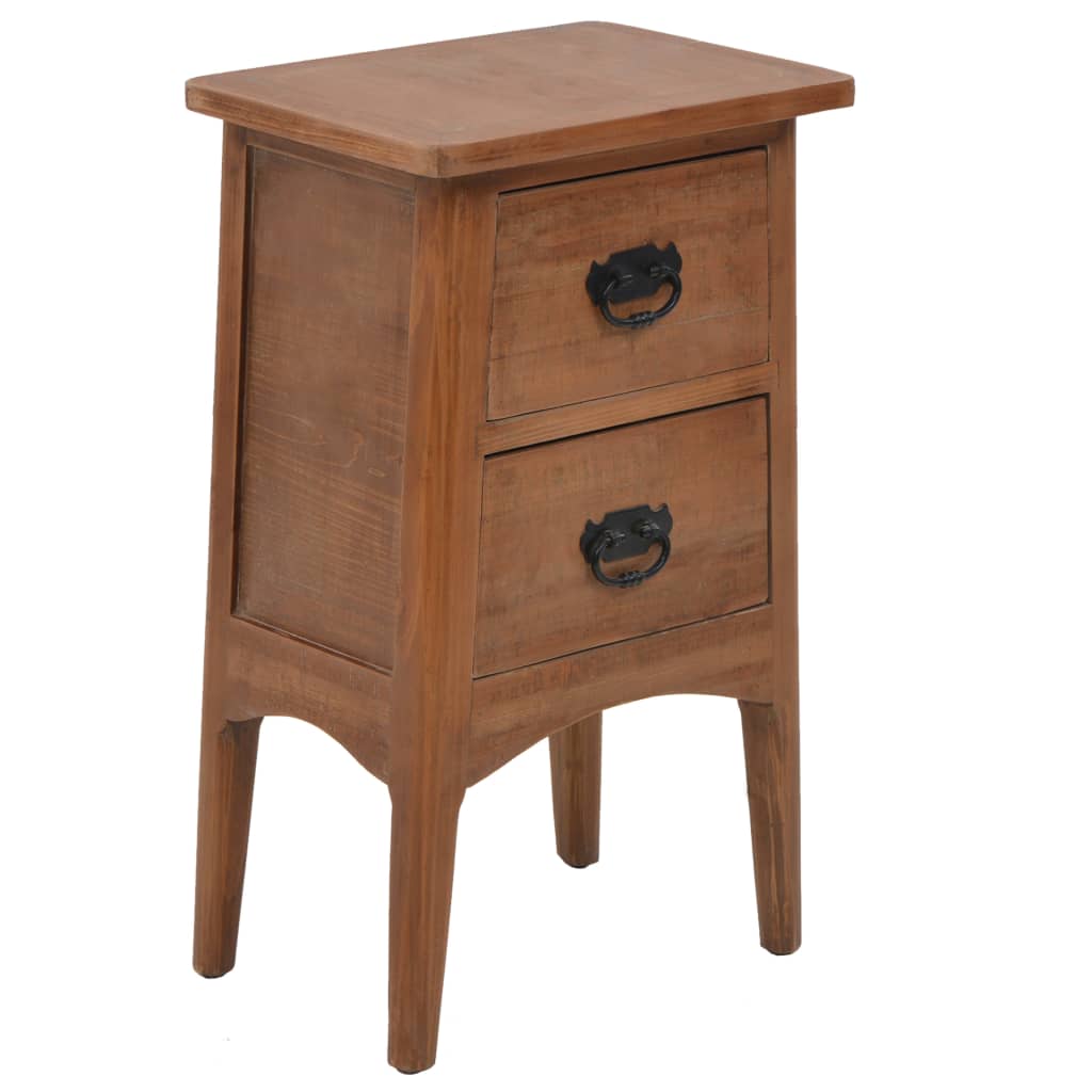 Comodino in Legno Massello di Abete 40x29x68 cm Marrone | homemem39