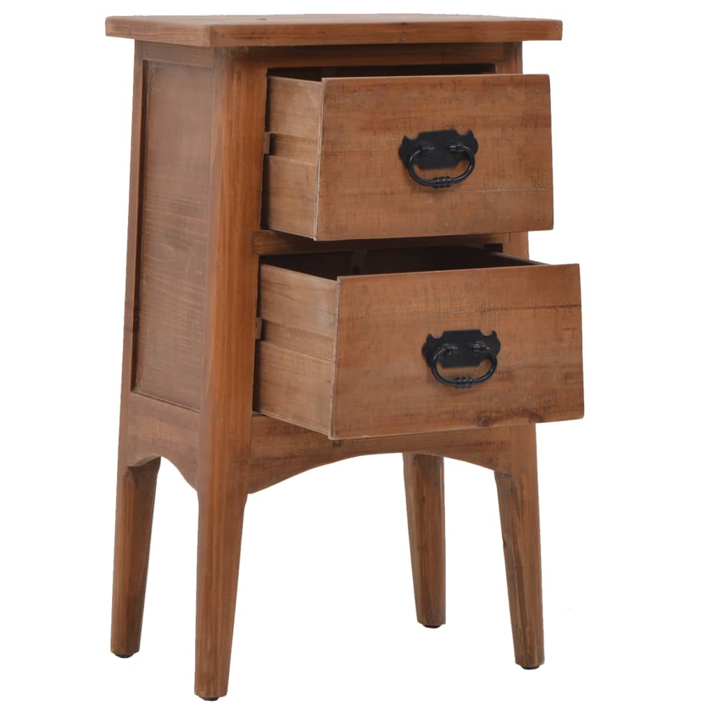 Comodino in Legno Massello di Abete 40x29x68 cm Marrone | homemem39