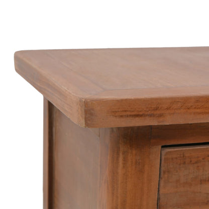 Comodino in Legno Massello di Abete 40x29x68 cm Marrone | homemem39