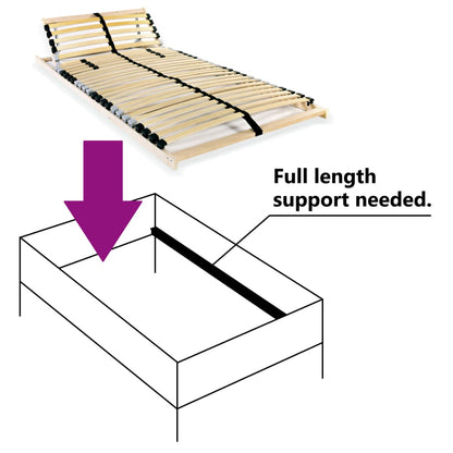 Rete a Doghe 7 Zone senza Materasso con 28 Doghe 80x200 cm | homemem39