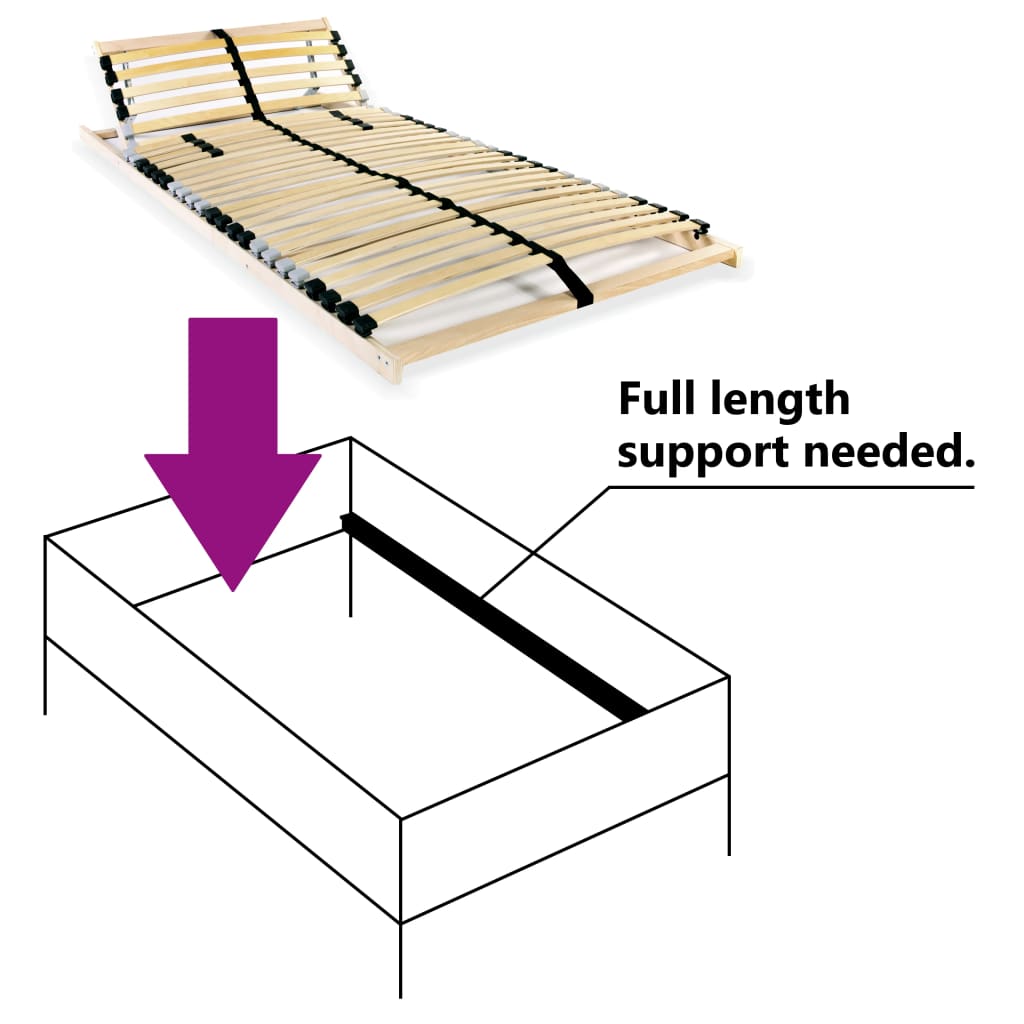 Rete a Doghe 7 Zone senza Materasso con 28 Doghe 90x200 cm | homemem39