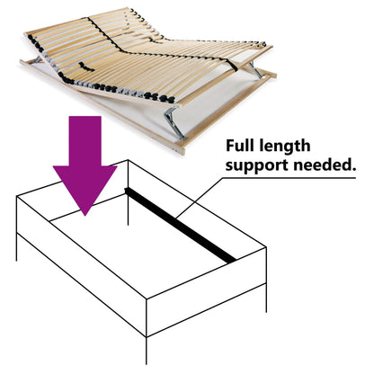 Rete a Doghe 7 Zone senza Materasso con 28 Doghe 80x200 cm | homemem39