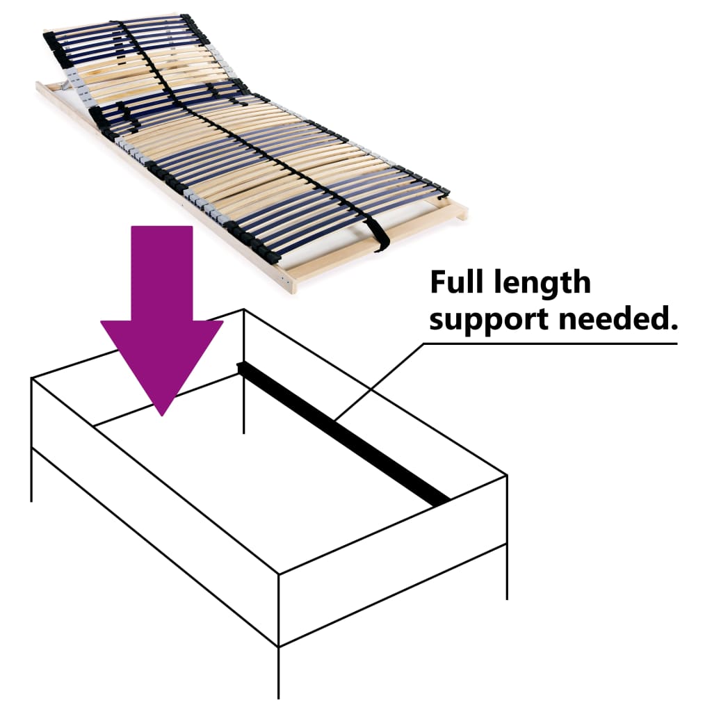 Rete a Doghe 7 Zone senza Materasso con 42 Doghe 80x200 cm | homemem39