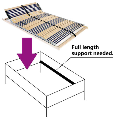Rete a Doghe 7 Zone senza Materasso con 42 Doghe 120x200 cm | homemem39