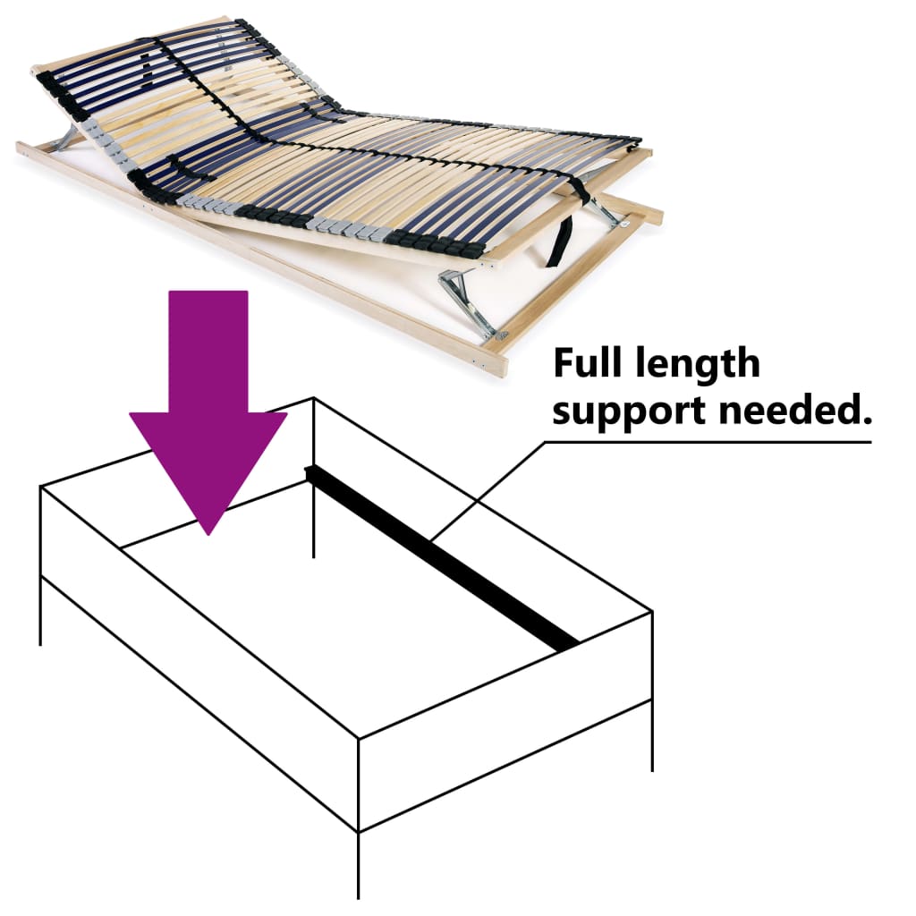 Rete a Doghe 7 Zone senza Materasso con 42 Doghe 100x200 cm | homemem39