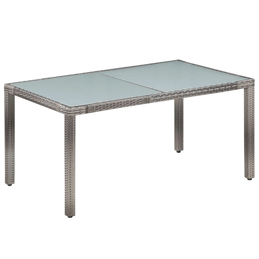 Set da Pranzo per Esterni 7 pz con Cuscini in Polyrattan Grigio - homemem39