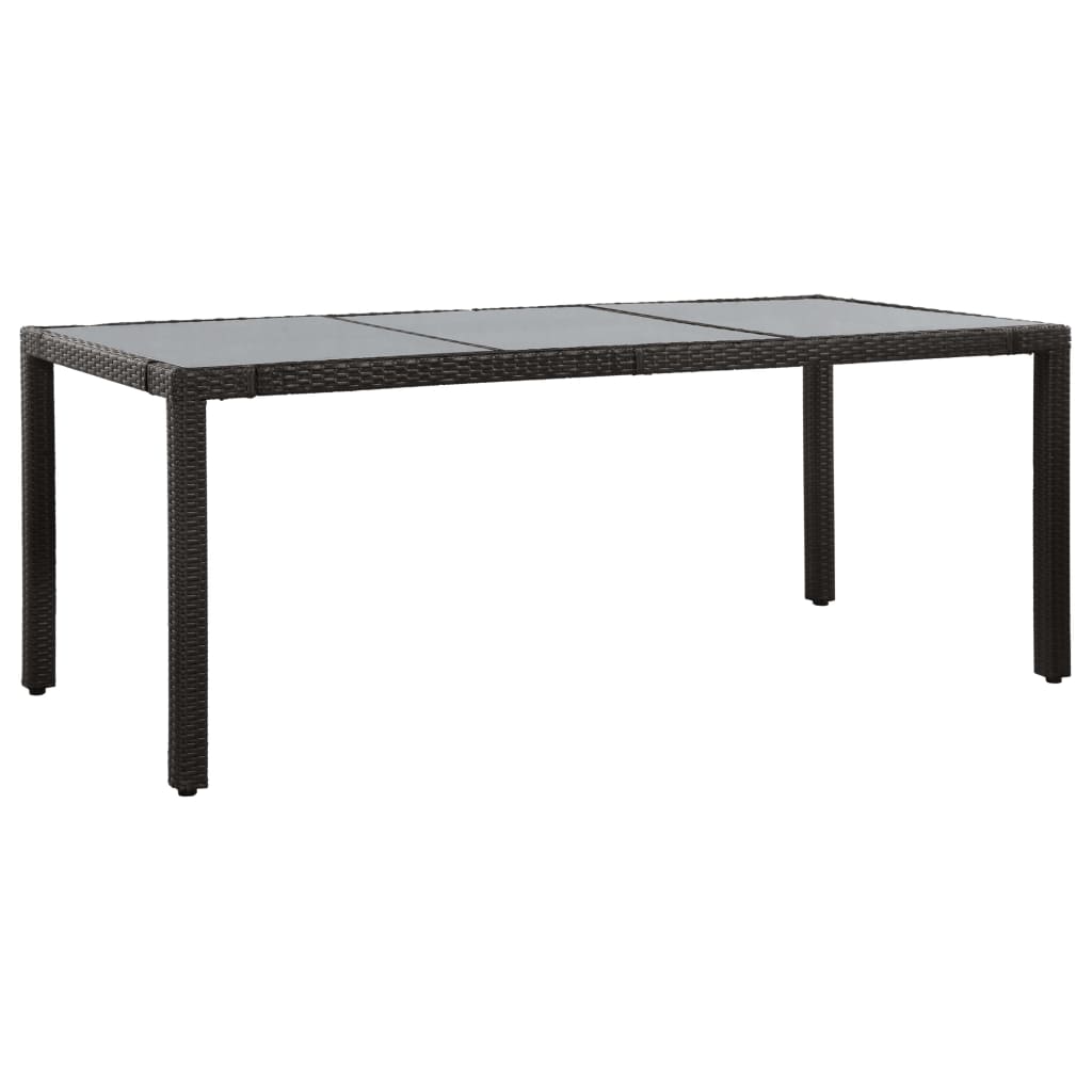 Set da Pranzo da Giardino 9 pz in Polyrattan Nero | homemem39