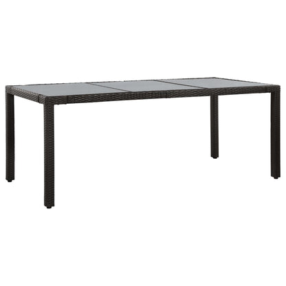Set da Pranzo da Giardino 9 pz in Polyrattan Nero | homemem39