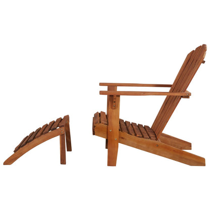 Sedia da Giardino Adirondack con Poggiapiedi Massello di Acacia | homemem39