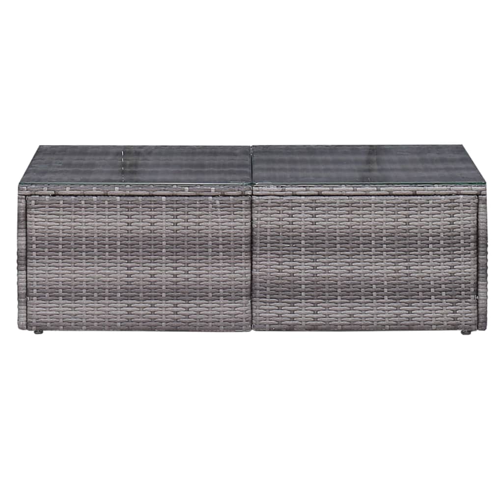 Set Divani da Giardino 6 pz con Cuscini in Polyrattan Grigio | homemem39