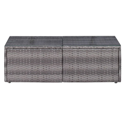 Set Divani da Giardino 6 pz con Cuscini in Polyrattan Grigio | homemem39
