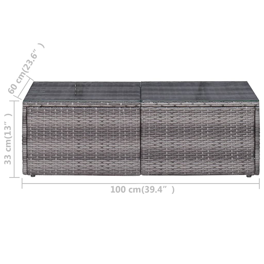 Set Divani da Giardino 6 pz con Cuscini in Polyrattan Grigio | homemem39