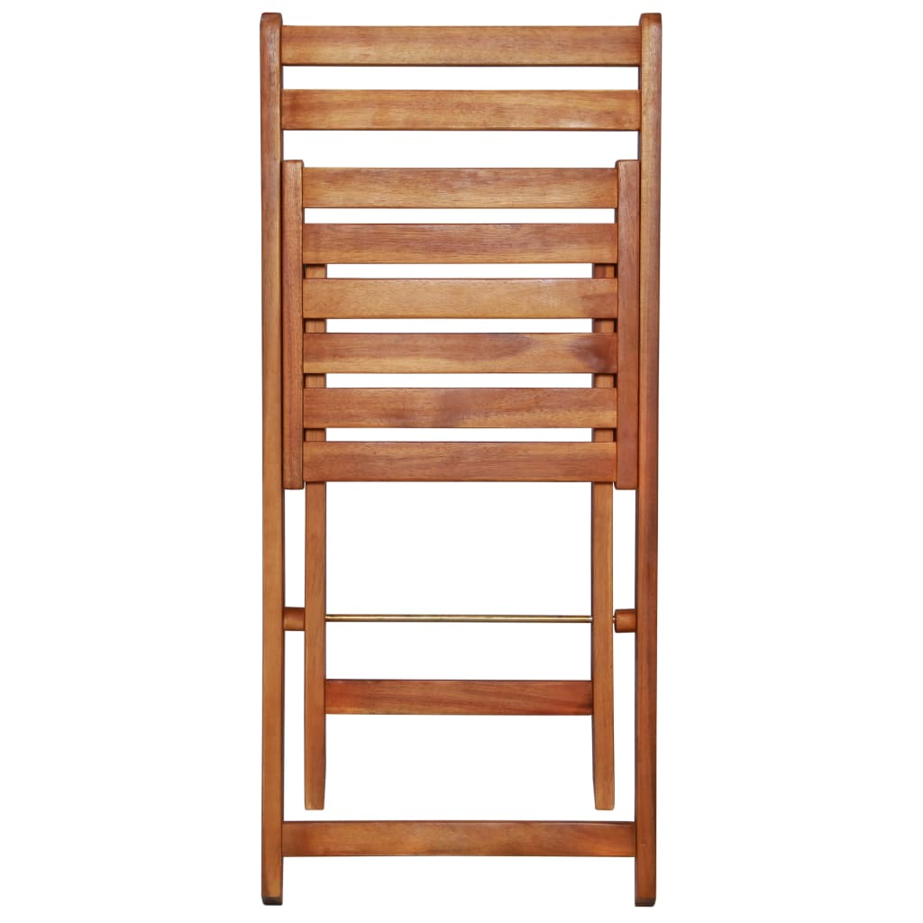 Sedie da Bistrò per Esterni 2 pz in Legno Massello di Acacia