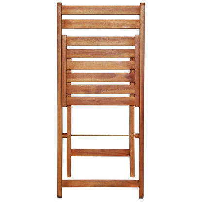 Sedie da Bistrò per Esterni 2 pz in Legno Massello di Acacia