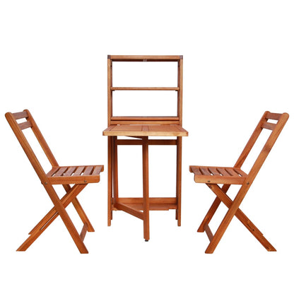 Set da Bistrot 3 pz Pieghevole in Legno Massello di Acacia - homemem39