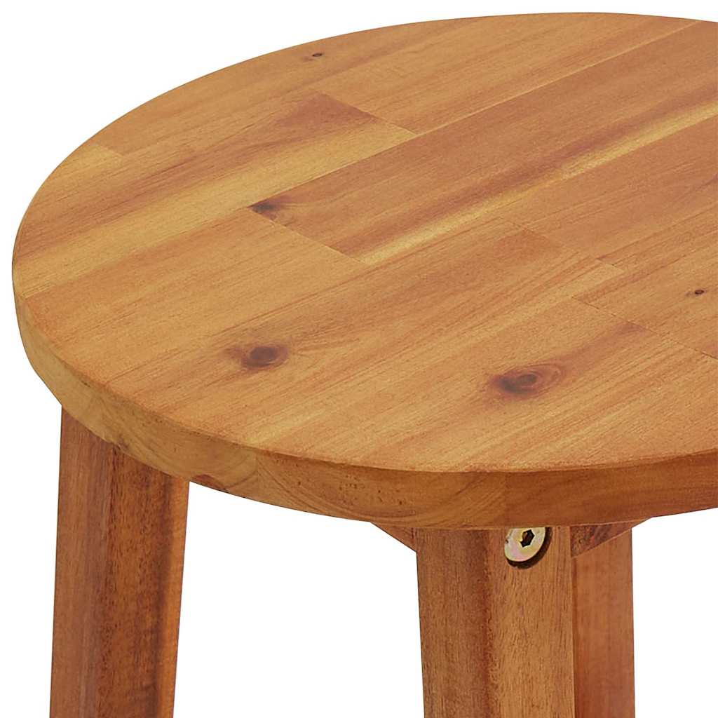 Sgabelli da Bar 2 pz in Legno Massello di Acacia | homemem39