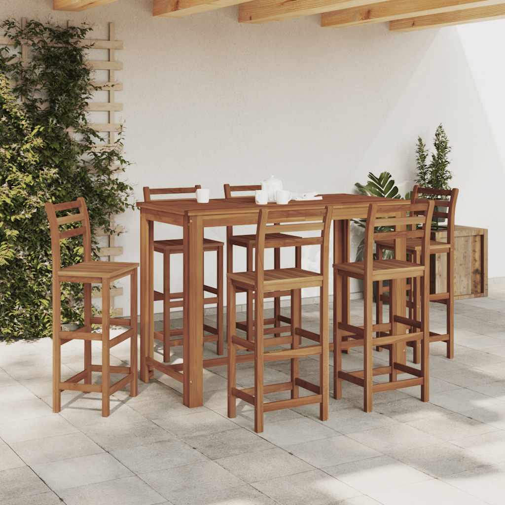 Tavolo da Bar in Legno Massello di Acacia 150x70x105 cm | homemem39