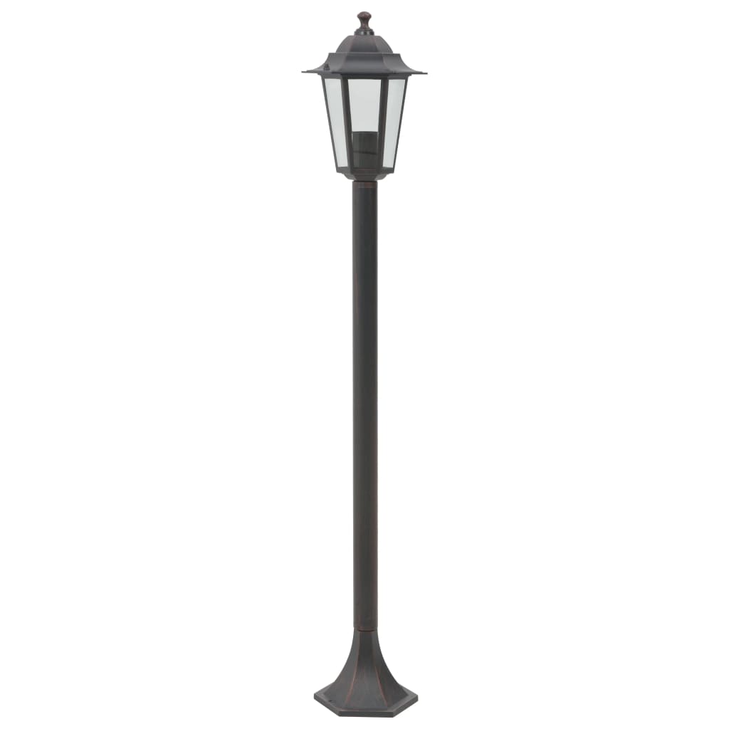 Lampioni da Giardino 6pz E27 110 cm Alluminio Bronzo