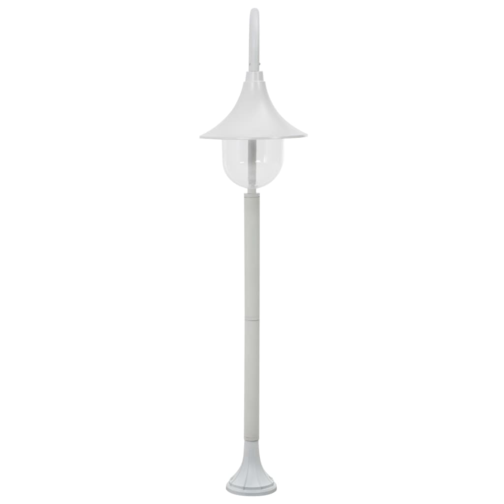 Lampione da Giardino E27 120 cm Alluminio Bianco - homemem39