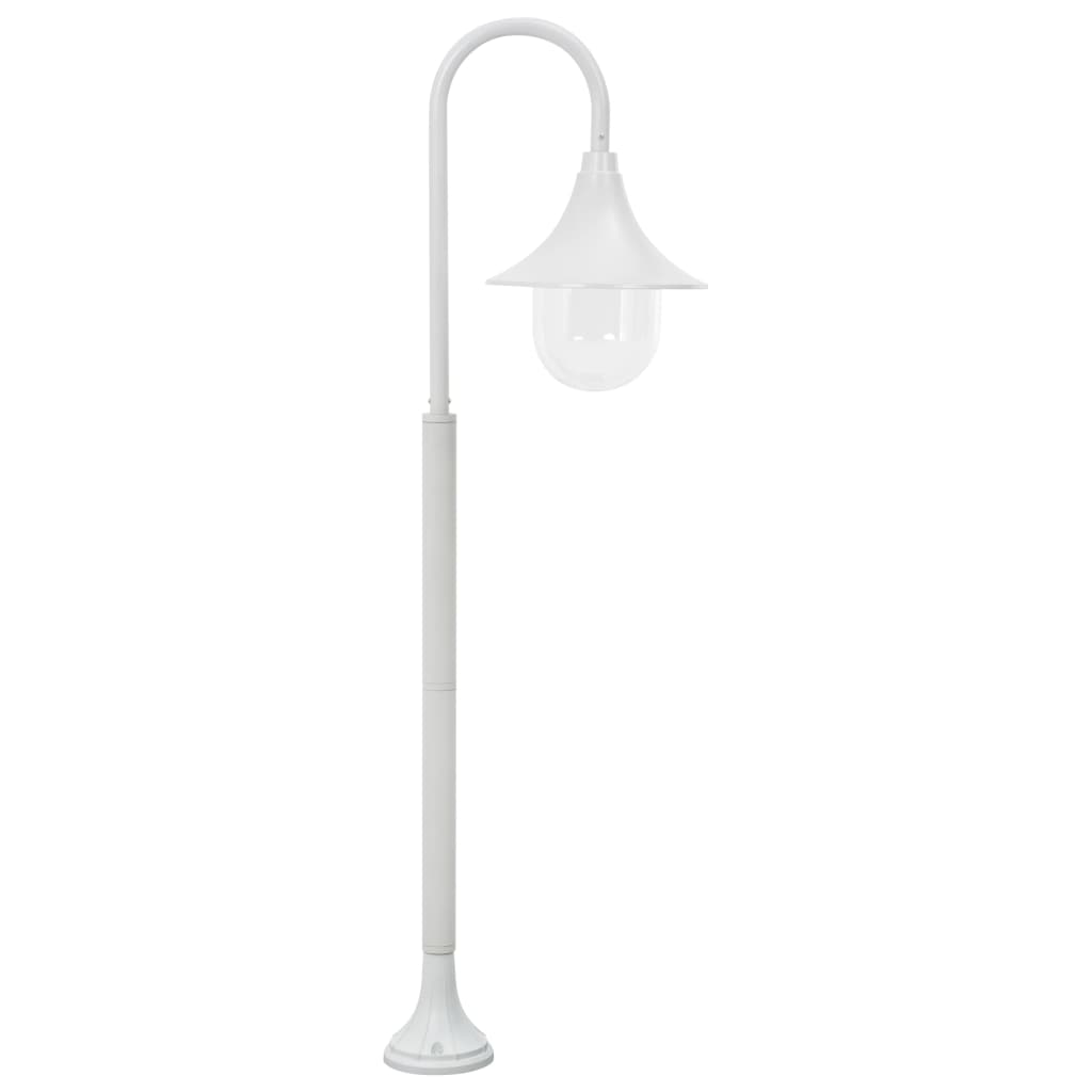 Lampione da Giardino E27 120 cm Alluminio Bianco - homemem39