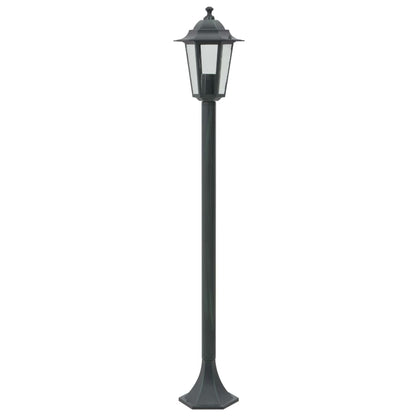 Garden Lamps 6pcs E27 110 cm Dark Green Aluminium