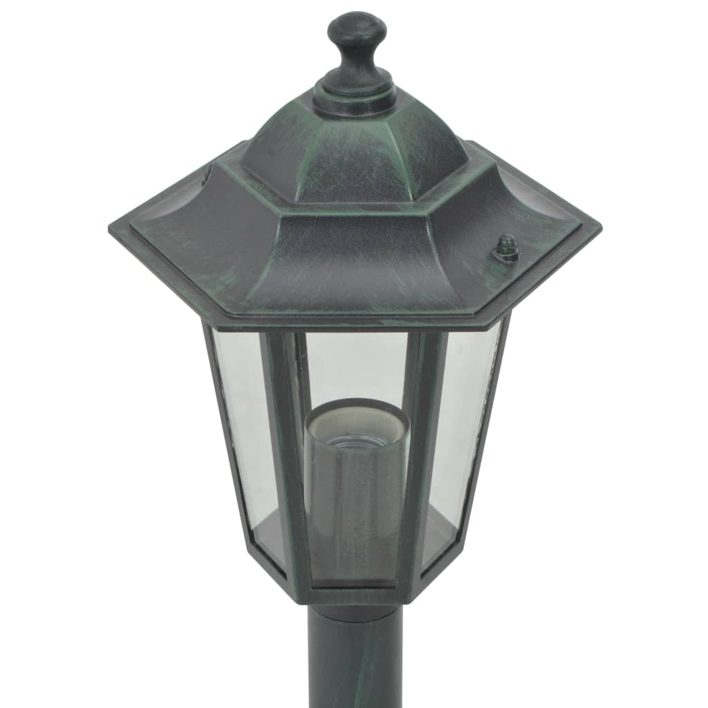 Lampioni da Giardino 6pz E27 110 cm Alluminio Verde Scuro