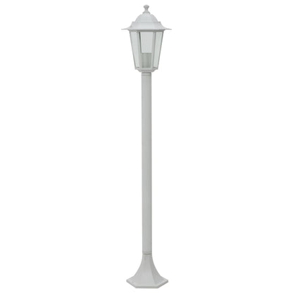 Lampioni da Giardino 6 pz E27 110 cm in Alluminio Bianco