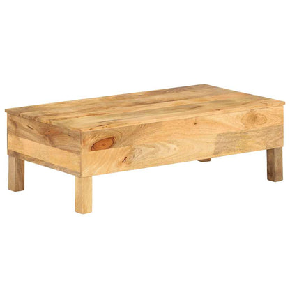 Tavolino da Salotto in Legno Massello di Mango 110x55x35 cm