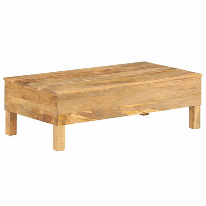 Tavolino da Salotto in Legno Massello di Mango 110x55x35 cm