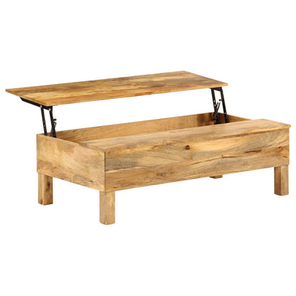 Tavolino da Salotto in Legno Massello di Mango 110x55x35 cm