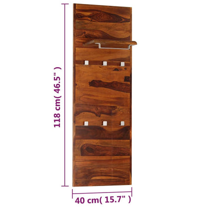 Appendiabiti in Legno Massello di Acacia 118x40 cm - homemem39