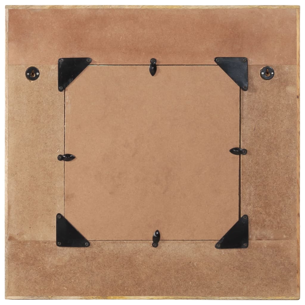 Specchio da Parete in Legno Massello di Recupero 60x60 cm - homemem39
