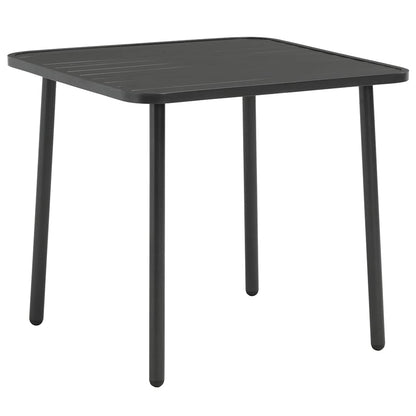 Set da Pranzo da Giardino 5 pz in Acciaio Grigio Scuro