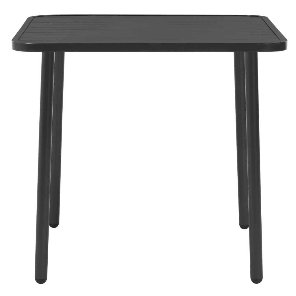 Set da Pranzo da Giardino 5 pz in Acciaio Grigio Scuro | homemem39