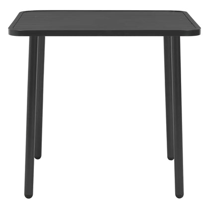 Set da Pranzo da Giardino 5 pz in Acciaio Grigio Scuro