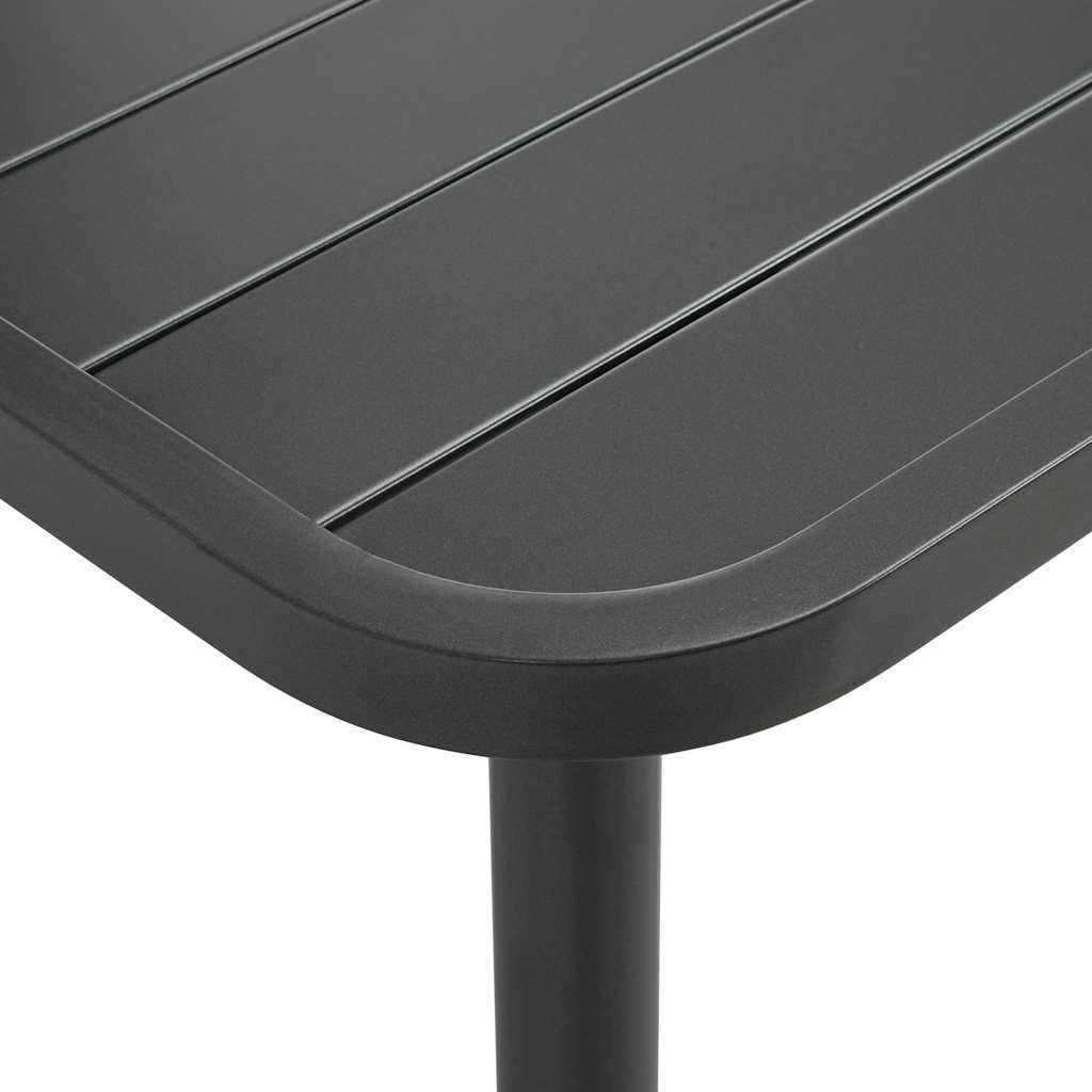 Set da Pranzo da Giardino 5 pz in Acciaio Grigio Scuro