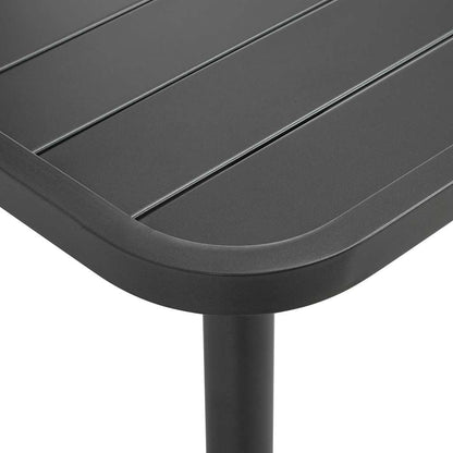 Set da Pranzo da Giardino 5 pz in Acciaio Grigio Scuro